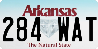 AR license plate 284WAT