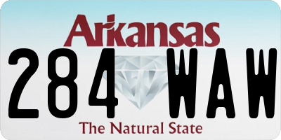 AR license plate 284WAW
