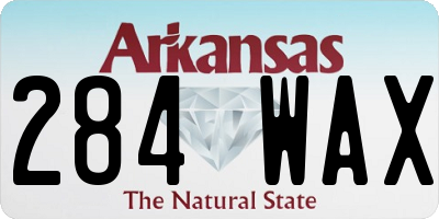 AR license plate 284WAX