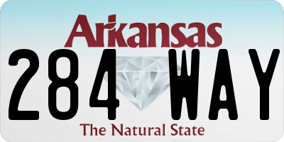 AR license plate 284WAY
