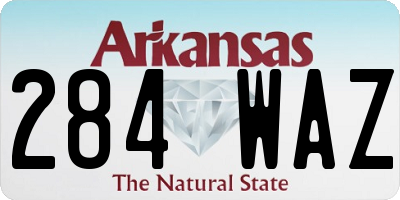AR license plate 284WAZ
