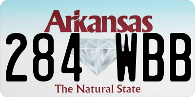 AR license plate 284WBB