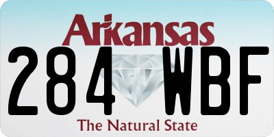 AR license plate 284WBF