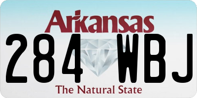 AR license plate 284WBJ