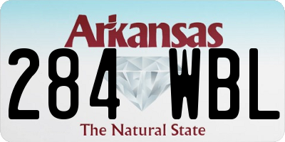 AR license plate 284WBL