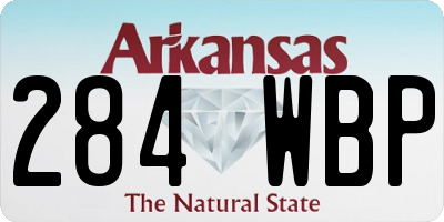 AR license plate 284WBP