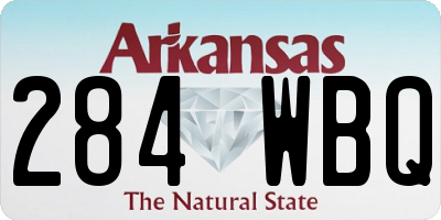 AR license plate 284WBQ