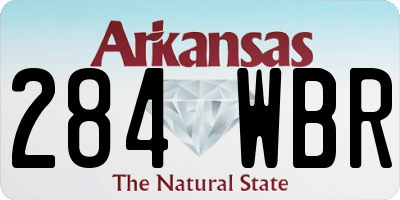 AR license plate 284WBR