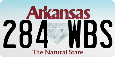 AR license plate 284WBS