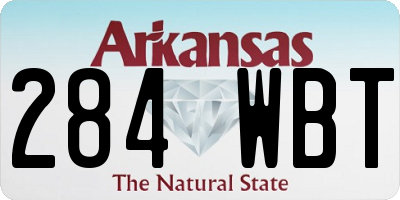 AR license plate 284WBT