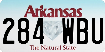 AR license plate 284WBU