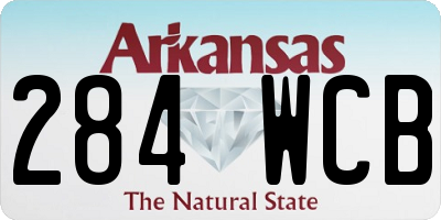 AR license plate 284WCB