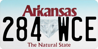 AR license plate 284WCE