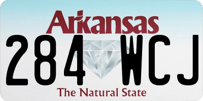 AR license plate 284WCJ