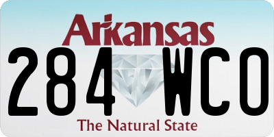 AR license plate 284WCO