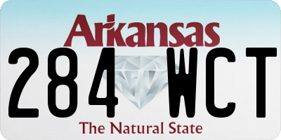 AR license plate 284WCT