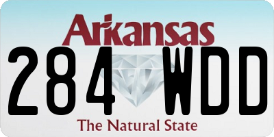 AR license plate 284WDD