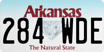 AR license plate 284WDE