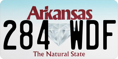 AR license plate 284WDF