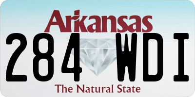AR license plate 284WDI