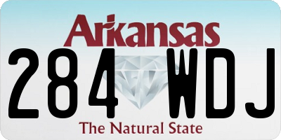 AR license plate 284WDJ