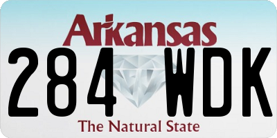 AR license plate 284WDK