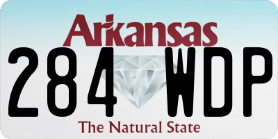 AR license plate 284WDP