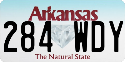 AR license plate 284WDY