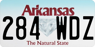AR license plate 284WDZ