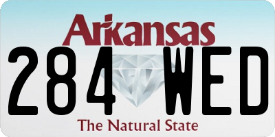 AR license plate 284WED