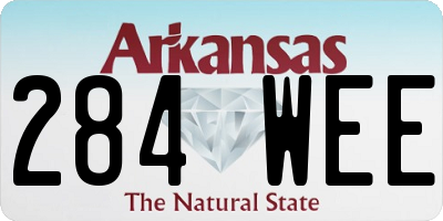 AR license plate 284WEE