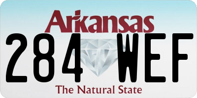 AR license plate 284WEF