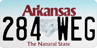 AR license plate 284WEG