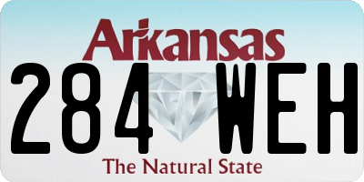AR license plate 284WEH