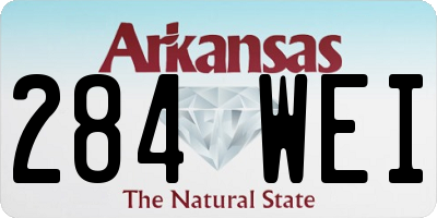 AR license plate 284WEI