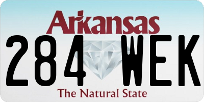 AR license plate 284WEK
