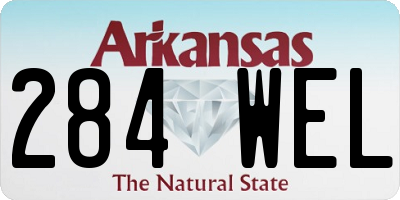 AR license plate 284WEL