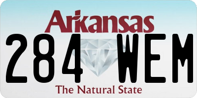 AR license plate 284WEM