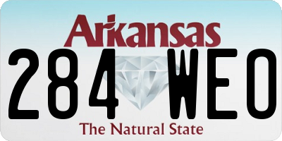 AR license plate 284WEO