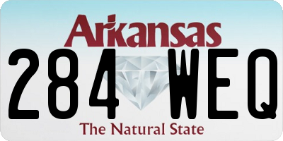 AR license plate 284WEQ