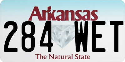 AR license plate 284WET