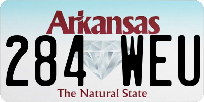 AR license plate 284WEU