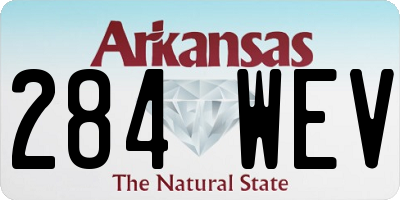 AR license plate 284WEV