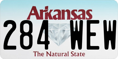 AR license plate 284WEW