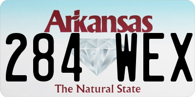 AR license plate 284WEX