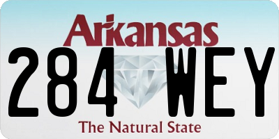 AR license plate 284WEY