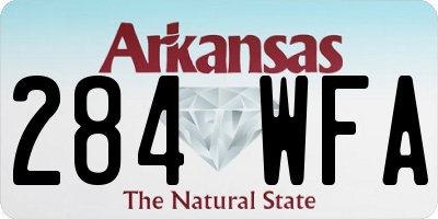 AR license plate 284WFA