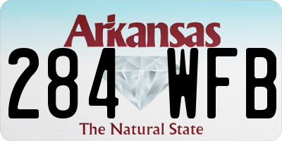 AR license plate 284WFB