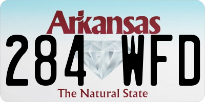 AR license plate 284WFD