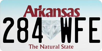 AR license plate 284WFE